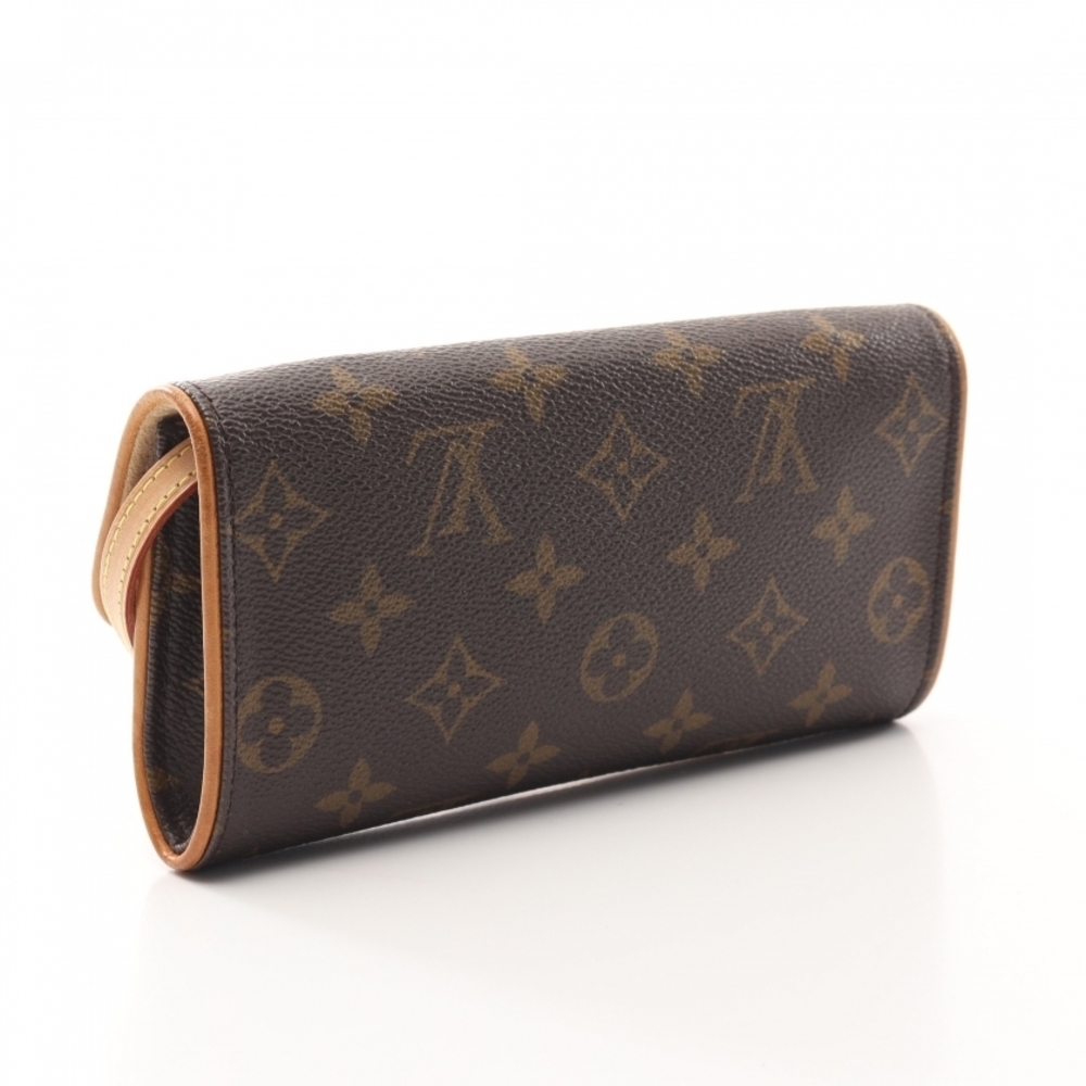 Louis Vuitton Twin PM Monogram Shoulder Bag Brown
